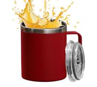 Iouyjiu Stainless Steel Coffee Mug - 450ml Portable Tumbler with Double Wall Insulation | Travel Mug for Office Travelers Students Drivers Gym Camping Hiking Picnic Beach Sports Game Road Trip BBQ