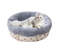 Iouyjiu Warm Round Donut Cat Bed for Indoor Cats & Small Dogs | Ultra-Soft, Calming Pet Bed with Non-Slip Bottom | Machine Washable All-Season Comfort Bed for Small Pets and Puppies