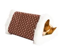 Iouyjiu Winter Plush Pet Bed, Folding Kitten Bed, Warm Pet Cave, Semi Enclosed Pet Bed for Providing a Warm Sleeping Space for Pets During Winter Months (1 Piece)