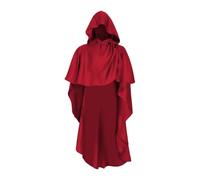 Iouyjiu Women's Cape with Hood - Vintage Hooded Cape | Costume for Vampire Goth Halloween Party Renaissance Cosplay Wedding Ghost, Red, Se référer au descriptif