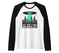 Iowa Alien Abduction Welcome Wagon Raglan Baseball Tee
