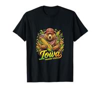 Iowa Farm Bear Corn Harvest Country Vibes T-Shirt