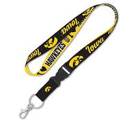 Iowa Hawkeyes I Love Hawkeyes Premium Lanyard Keychain W/ Detachable Buckle, 23 inches long, 1 inch wide