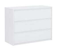 iowa high gloss chest of 3 drawers in white