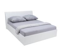 iowa high gloss ottoman king size bed in white