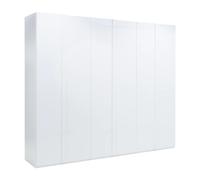 iowa high gloss wardrobe with 6 hinged doors in white