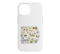 Iowa IA USA, Maps Icons, Des Moines, Agriculture Case for iPhone 14