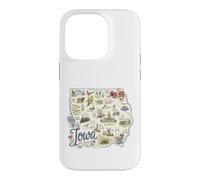 Iowa IA USA, Maps Icons, Des Moines, Agriculture Case for iPhone 14 Pro