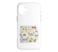 Iowa IA USA, Maps Icons, Des Moines, Agriculture Case for iPhone 16 Plus