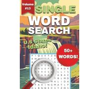 Iowa One-Word Word Search Puzzle Book - Volume 13: Fun and Easy to Read Print about Idaho, Travel, U.S States, and More | 6x9 Inches, 112 Pages, 50+ Puzzles ... Gift for Holidays or Vacations