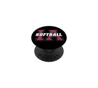 Iowa Softball Vintage Pink Animal Style IA State Art PopSockets Adhesive PopGrip