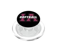 Iowa Softball Vintage Pink Animal Style IA State Art PopSockets PopGrip for MagSafe