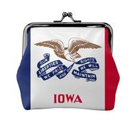 Iowa State Flag Coin Purses, Change Purse Wallets, For Festivals And Special Occasions, Black, One Size, Art Deco