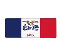 Iowa State Flag Gaming Desk Mat, Wide Surface Desk Pad for Keyboard, Mouse and Improved Gaming Stability