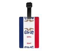 Iowa State Flag Golf Bag Privacy Label, Detachable Briefcase (3.3 * 2.1 inches), Children's School Bag, Sports Bag Label, Travel Luggage Label