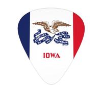 Iowa state flag Guitar picks, 12 pieces per pack, 3 different thicknesses, suitable for guitar, bass, ukulele and other instruments.