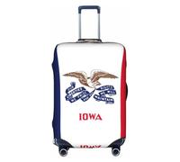 Iowa State Flag Luggage Cover Suitcase Trolley Case Protector Elastic Washable Anti Scratch Fit 18-32 Inch