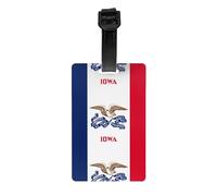 Iowa State Flag Luggage Tags, Stylish, Waterproof and Durable Luggage Identifiers, Ensure Your Travel is Safe and Orderly.