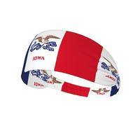 Iowa State Flag Patterned Sports Headband, Yoga Elastic Headband, Suitable for Running, Fitness, Cycling and Other Sports.