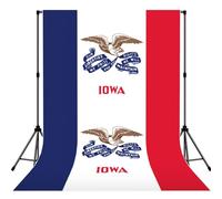 Iowa State Flag Print 5x7ft Backdrop Curtain With Hanging Pocket Back Drop Photography Accessories For Live Streaming