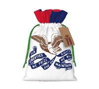 Iowa State Flag Print Drawstring Gift Bags Packaging Party Candy Goodie Bag Xmas Presents Decor Holiday Giving
