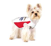 Iowa State Flag Print Small Dog Clothes Pet Vest, Soft Cotton Sleeveless T-Shirts Breathable Pet Tank Top Apparel For Puppies And Cats