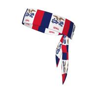 Iowa State Flag Sports Head Tie Running Tennis Athletic Sweatband Basketball Cycling Fitness Workout