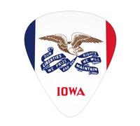 Iowa state flag Stylish and durable guitar picks, three types of thin, medium and heavy guitar picks (12 pieces), suitable for guitar, bass, electric guitar, ukulele,