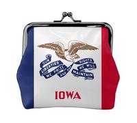 Iowa state flag wallets for women,coin purse for women,small womens wallet,suitable for women,stylish and personalized, Black, One Size, Art Deco