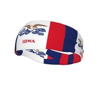 Iowa State flagSweat-Wicking Sports Headband, Stylish Tennis Headband, Perfect for Running, Basketball, Yoga, and Fitness.