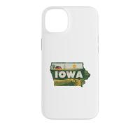 Iowa State Map Road Trip Des Moines Cedar Rapids Davenport Case for iPhone 14 Plus