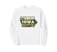 Iowa State Map Road Trip Des Moines Cedar Rapids Davenport Sweatshirt