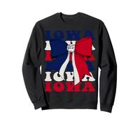 Iowa US State Coquette Bow Flag Sweatshirt