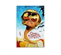 IOWNMCVHX Movie Fear And Loathing in Las Vegas Role Cartoon Art Wall Art Picture Print Modern Family Room Decor 12 x 18 Inches (30 x 45 cm)