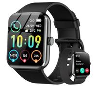 IOWODO Smart Watch(Answer/Make Call), 1.85" Smartwatch for Men Women, 100+ Sport Modes, Pedometer, IP68 Waterproof Fitness Tracker, Heart Rate/Sleep Monitor, Smart Watches for Android & iOS (2 Straps)