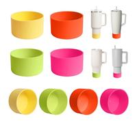 IOXXL 4Pcs Silicone Boots for Tumblers 40oz Fits Stanley/Hydrojug/Brumate/Simple Modern, More Bottles 2.9-3.1in Width Bottom Protector(Set2)