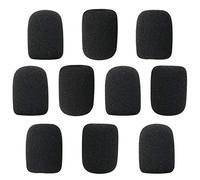 IoYoI Headset Black Mini Mic Cover Foam Lapel Microphone Windscreen Lavalier Pop Filters Gamming Studio Recording Equipment Live Sound Stage (10 pcs)