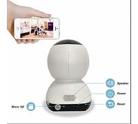 IP Camera,LEDs Surveillance CCTV Camera,HD Indoor CCTV Wireless,2-Way Audio,Night Vision,Audio Motion Detection,Security System Video Recording,3D echo noise reduction processing,External 433MHZ wireless alarm,Standard 5V / 2A / USB interface,Quick and Easy Installation