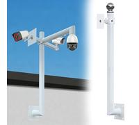 IP Camera Mount Bracket, Heavy Duty Pole & Wall Mount for Outdoor Security Surveillance, Adjustable Angle, Easy Install
