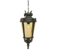 IP23 1 Bulb Chain Lantern Light Weathered Bronze Large LED E27 100W