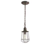 IP23 1 Bulb Chain Lantern Light Western Bronze LED E27 60W d02298