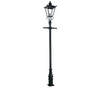 IP23 1 Bulb Lamp Post Driveway Garden Outside Black LED E27 200W Loops Black One Size
