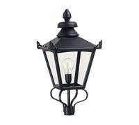 IP23 1 Bulb Lantern Head Only Black LED E27 150W Bulb Outside External