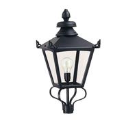 IP23 1 Bulb Lantern Head Only Black LED E27 150W Bulb Outside External