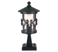 IP23 1 Bulb Wall Ground Pedestal Black LED E27 100W Loops Black One Size