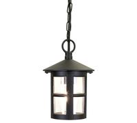 Outdoor IP43-1 Bulb Chain Lantern - Black - LED E27 100W Bulb - Outside - External - Exterior