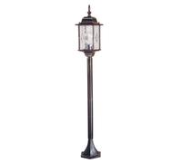 IP43 1 Bulb Short Mini Lamp Post Pillar Black Silver LED E27 100W Loops Black One Size