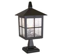 IP43 1 Bulb Wall Ground Pedestal Light Black LED E27 100W d00207 Loops Black One Size