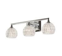 IP44 3 Bulb Wall Light Sconce Polished Chrome LED G9 3.5W Bulb d02343