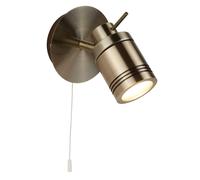 IP44 LED Antique Brass Finish Bathroom Adjustable Spot Wall Fitting Spotlight